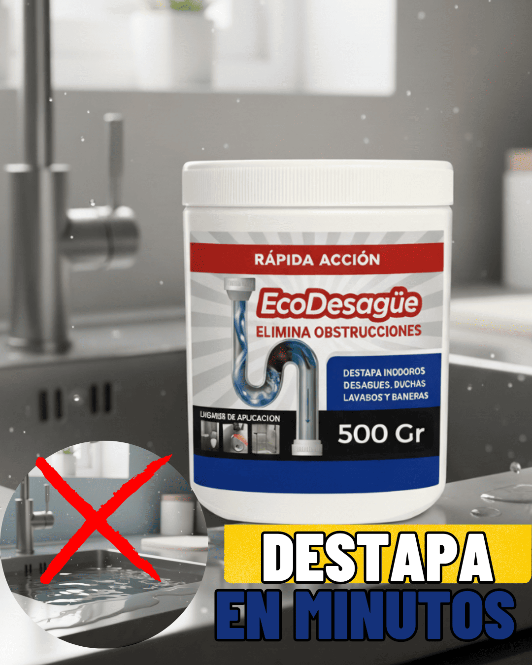 EcoDesague – Potente Destapador de Tuberías